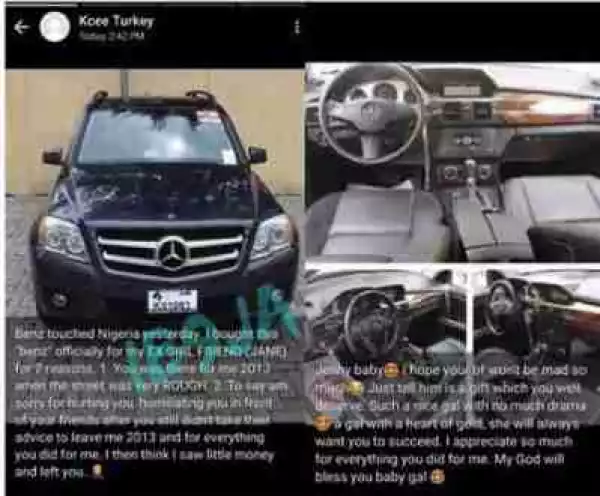 Nigerian Man Buys A Benz For His Ex-Girlfriend, Explains Why (Photos)